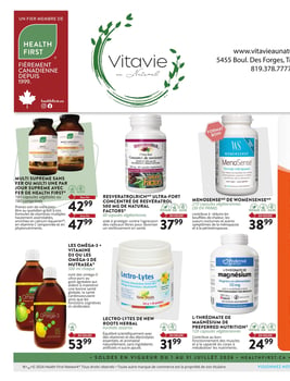 Circulaire Vitavie au Naturel