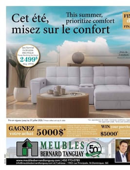 Circulaire Meubles Bernard Tanguay