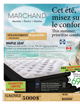 Circulaire Meubles Marchand - Matelas