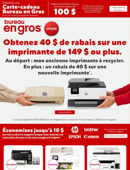 Circulaire Bureau en Gros