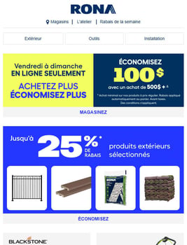 Jusqu’à 25% de rabais pour célébrer l’été