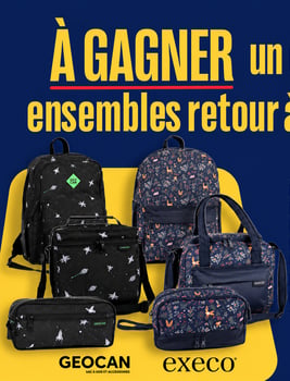 Concours Jean Coutu Gagnez un sac à dos, un sac à lunch et des produits assortis pour le retour à l’école!