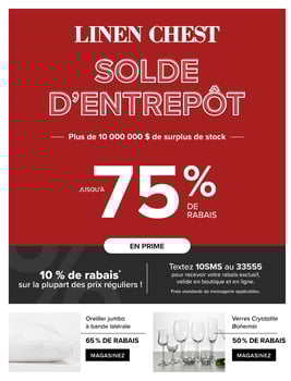 Circulaire Linen Chest - Solde d'Entrepôt