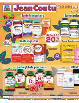Circulaire Jean Coutu - Votre Destination Santé et Bien-être