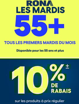 Tous les Premiers Mardi du Mois : Offre spéciale pour les 55 ans et plus
