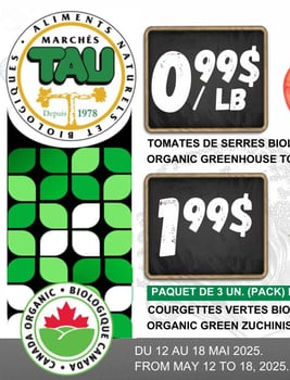Circulaire TAU Marché d'alimentation Naturelle - Biologique