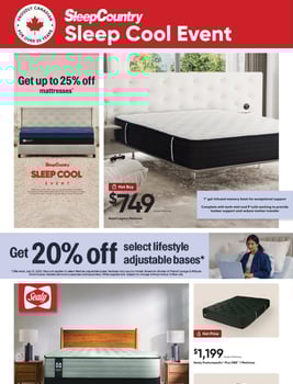 Circulaire Sleep Country Flyer