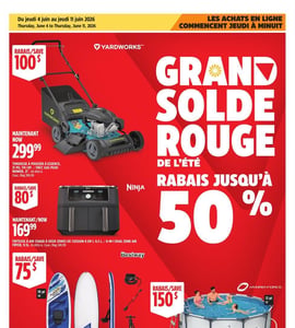 Circulaire Canadian Tire - Grand Solde rouge