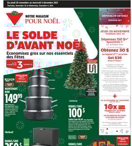 Circulaire Canadian Tire - Solde d'Avant Noël