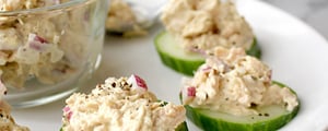 Photo de la Recette: Concombre Farci au Thon – Entrée Fraîcheur