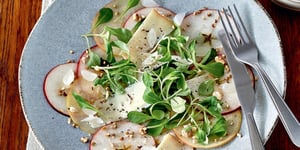 Photo de la Recette: Carpaccio de Pommes Marinées au Cidre, Sarrasin grillé et Fromage Oka