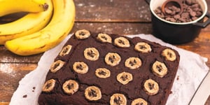 Photo de la Recette: Carrés de Brownies au Chocolat, aux Bananes et aux Haricots Blancs