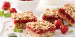 Photo de la Recette: Carrés aux Fraises et Bananes