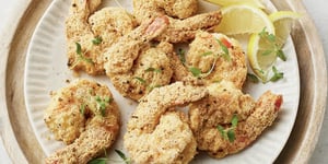 Photo de la Recette: Crevettes en Croûte d’Amandes à la Cajun