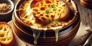 Soupe à l’oignon gratinée