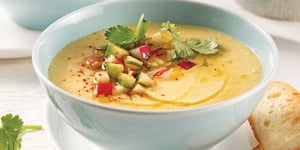 Photo de la Recette: Gaspacho de Maïs et Salsa de Radis