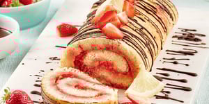 Photo de la Recette: Gâteau roulé aux Fraises et Citron