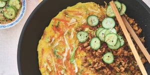 Photo de la Recette: Omelette Coréenne au Porc Épicé