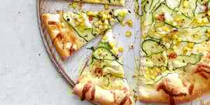 Pizza au Maïs et à la Courgette