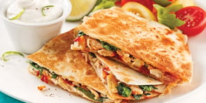 Photo de la Recette: Quesadillas au Thon et Épinards