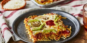 Photo de la Recette: Pizza-ghetti à la Plaque