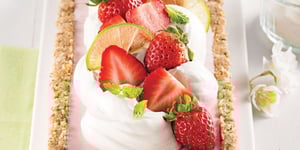 Photo de la Recette: Tarte au Yogourt et Fraises