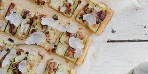 Photo de la Recette: Tarte Feuilletée aux Courgettes, au Bacon & au Parmesan