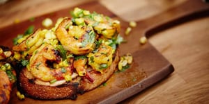 Crevettes et Maïs «à la plancha»