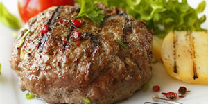 Photo de la Recette: BOEUF HACHÉ FARCI AU FROMAGE BLEU