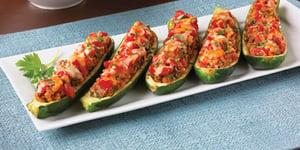 Photo de la Recette: Barquettes de Courgettes Farcies au Quinoa