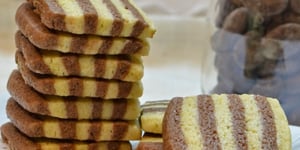 Photo de la Recette: Biscuits Zébrés au Cacao