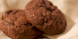 Photo de la Recette: Biscuits Double Chocolat aux Morceaux de Chocolat à la Menthe