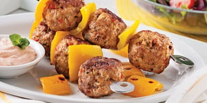 Photo de la Recette: Brochettes de Boulettes de Porc Épicées
