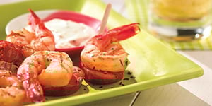 Photo de la Recette: Brochettes de Crevettes et de Chorizo