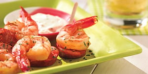 Photo de la Recette: Brochettes de Crevettes et de Chorizo