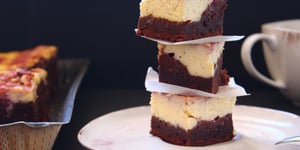 Photo de la Recette: Brownie Marbré aux Framboises