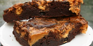 Photo de la Recette: Brownie au Beurre de Cacahuètes