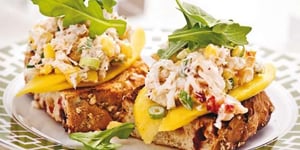 Photo de la Recette: Bruschetta Crabe et Mangue
