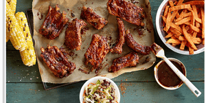 Photo de la Recette: Côtes Levées Barbecue et Patates Douces Coupe Large
