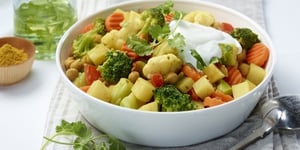 Photo de la Recette: CARI DE POMMES DE TERRE ET LÉGUMES