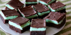 Carrés au Chocolat à la Menthe Poivrée