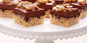 Photo de la Recette: Carrés au Chocolat, Arachides et Fromage