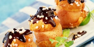 Chouquettes au Sorbet Mangue