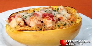 Photo de la Recette: Courge Spaghetti Farcie de Poulet et de Légumes