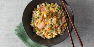 Photo de la Recette: Riz Frit aux œufs et aux Crevettes