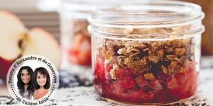 Photo de la Recette: Croustade Pommes-framboises au Micro-ondes