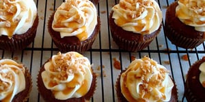 Photo de la Recette: Cupcakes Coeur Coulant Caramel