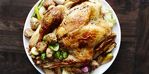 Dindon Rôti et son Ragoût de Boulettes