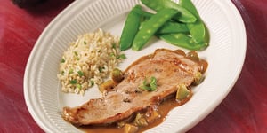 Photo de la Recette: Escalopes de Veau à l’Avocat Sauce au Poivre Vert