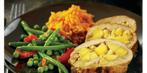 Photo de la Recette: FILET DE PORC FARCI AUX POMMES AVEC MARMELADE AU BACON